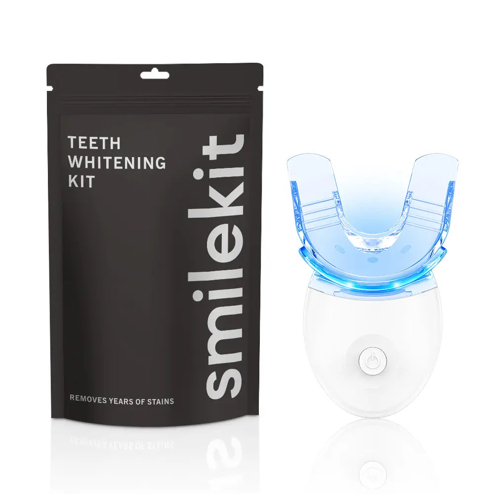 Teeth Whitening Kit for Sensitive Teeth with LED Blue Light, 10 Teeth Whitening Gel
