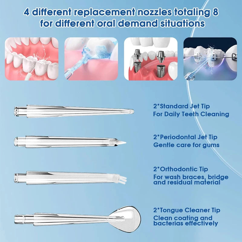 220Ml Dental Irrigator Hygiene Portable Oral Cleaning Electric Sonic Teeth Scaler Tooth Calculus Stains Tartar Remover Tool